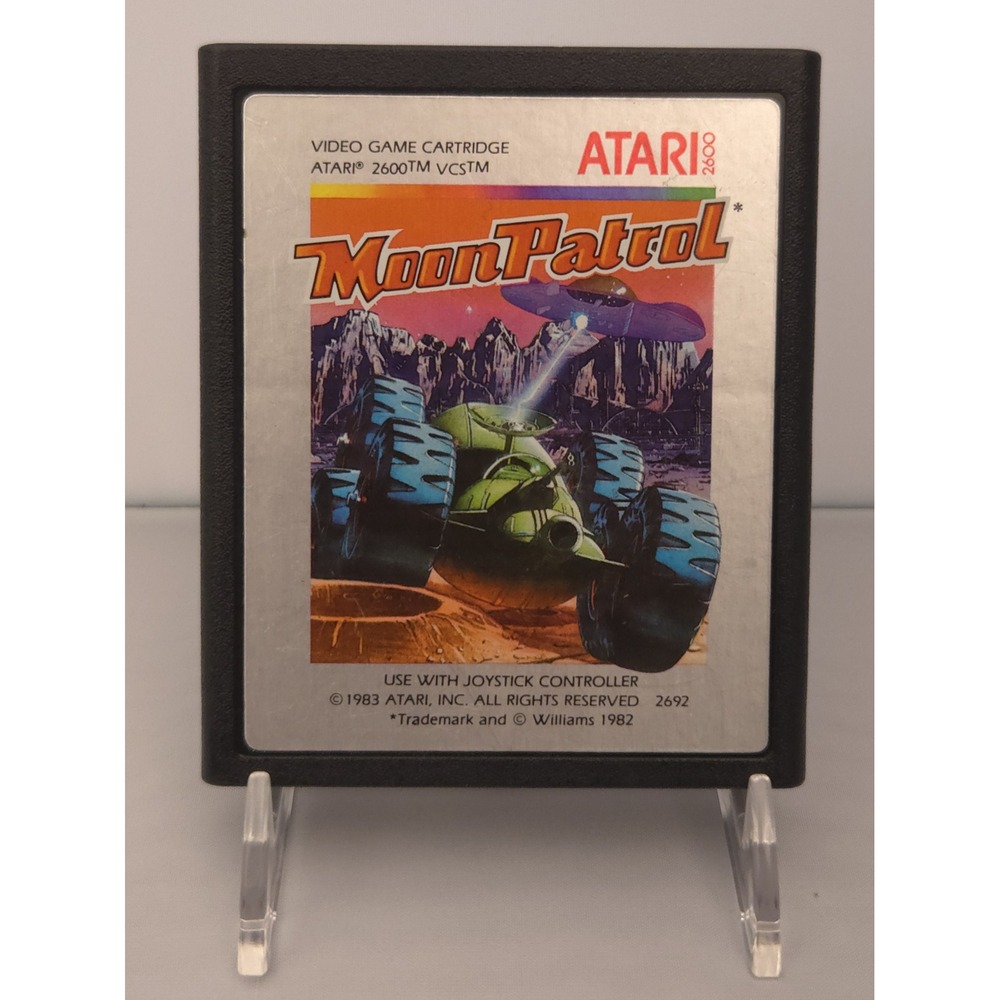 Moon Patrol (Atari 2600, 1982) Game Cartridge - Good Label Tested & Working